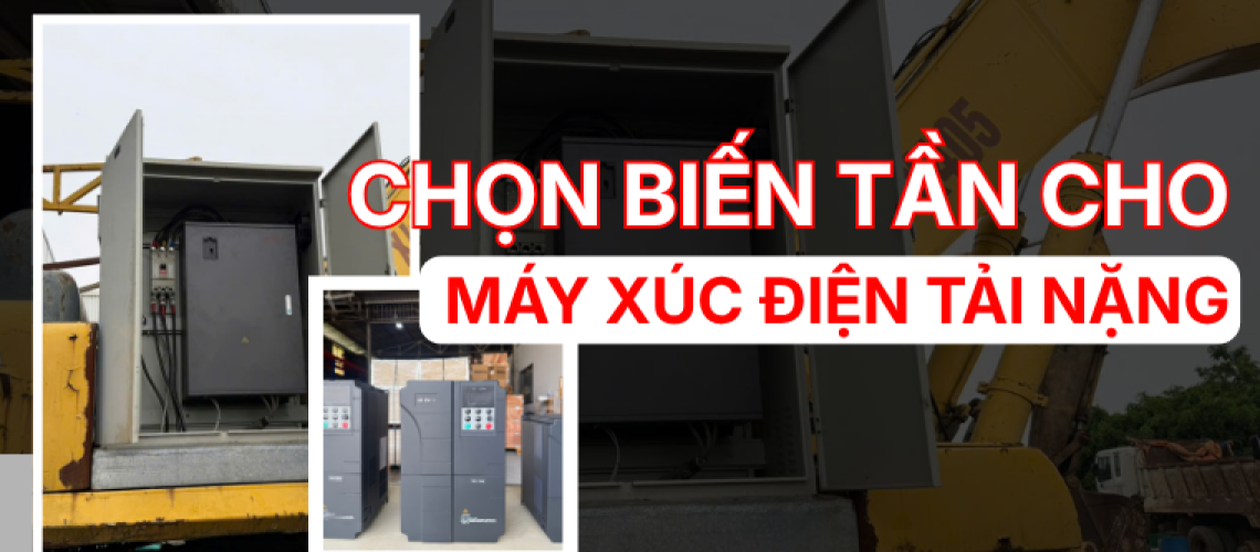 Cách chọn biến tần cho máy xúc điện tải nặng để tránh quá dòng và dừng máy