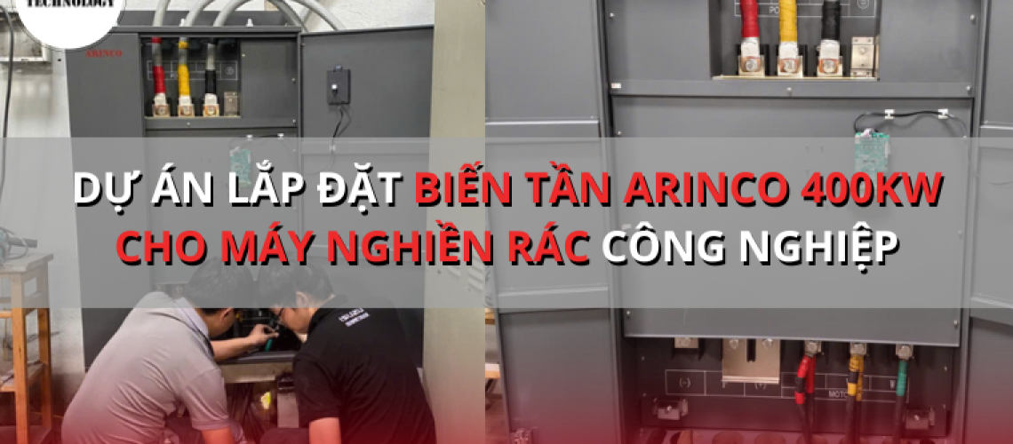 Dự án lắp đặt biến tần ARINCO 400kW cho máy nghiền rác công nghiệp