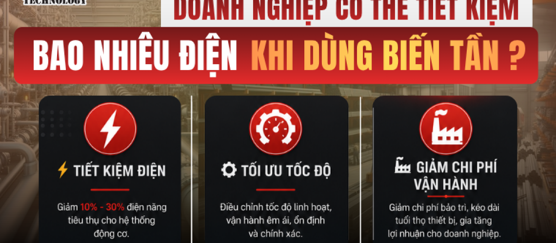 Doanh nghiệp có thể tiết kiệm bao nhiêu điện khi dùng biến tần? 7 yếu tố quyết định hiệu quả đầu tư