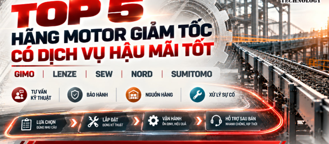 Motor giảm tốc có dịch vụ hậu mãi tốt: Top 5 hãng đáng cân nhắc tại Việt Nam