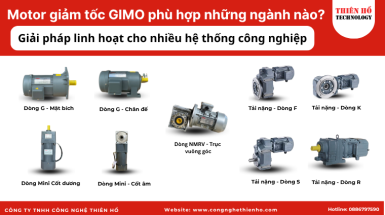 Motor giảm tốc GIMO phù hợp với những ngành nào? Giải pháp linh hoạt cho nhiều hệ thống công nghiệp