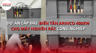 Dự án lắp đặt biến tần ARINCO 400kW cho máy nghiền rác công nghiệp