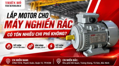 Lắp motor cho máy nghiền rác có tốn nhiều chi phí không?