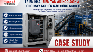 Biến tần cho máy nghiền rác: Case Study triển khai ARINCO 400kW tại Thiên Hổ