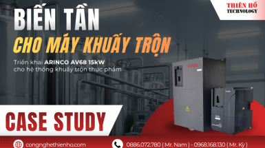 Biến tần cho máy khuấy trộn thực phẩm: Case Study ARINCO AV68 15kW