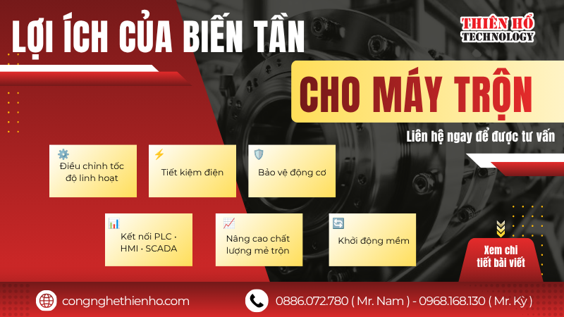 Lợi ích khi sử dụng giải pháp biến tần cho máy trộn