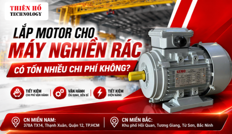 Lắp motor cho máy nghiền rác có thực sự tốn nhiều chi phí?