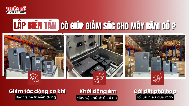 Lắp biến tần có giúp giảm sốc cho máy băm gỗ?