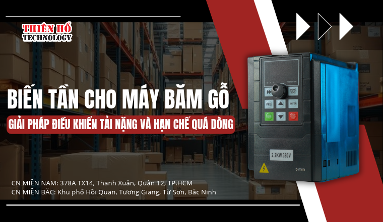 Biến tần cho máy băm gỗ: Giải pháp điều khiển tải nặng và hạn chế quá dòng