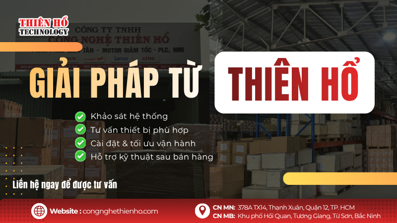 Giải pháp biến tần và motor cho băng tải tại Thiên Hổ Technology