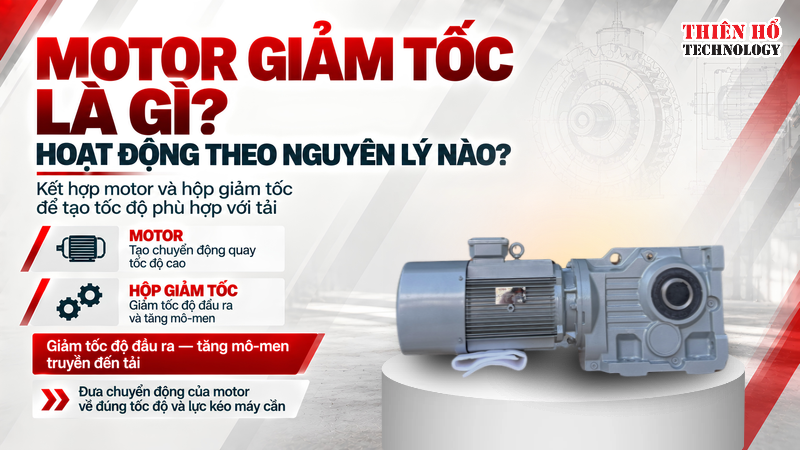 Motor giảm tốc là gì và hoạt động theo nguyên lý nào?