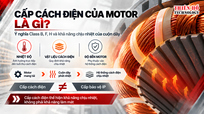 Cấp cách điện của motor là gì và hoạt động theo nguyên lý nào?