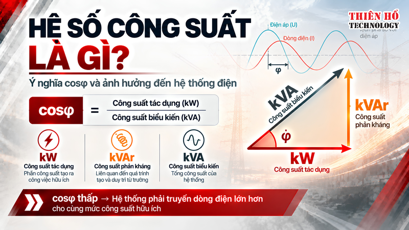 Hệ số công suất là gì và hoạt động theo nguyên lý nào?
