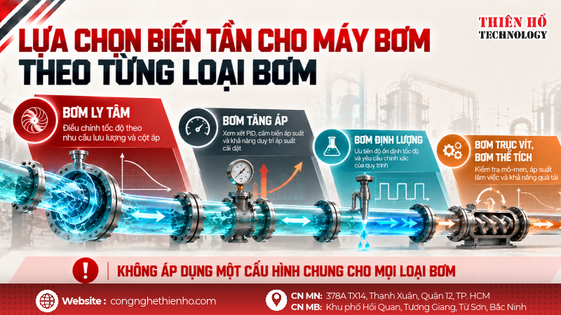 Lựa chọn biến tần cho máy bơm theo từng loại bơm