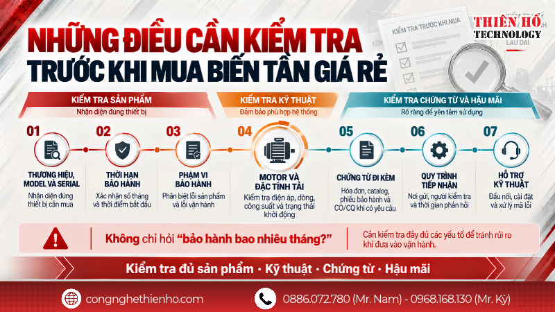 Những điều cần kiểm tra trước khi mua biến tần giá rẻ
