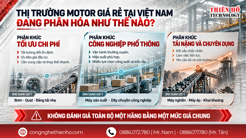 Thị trường motor giá rẻ tại Việt Nam đang phân hóa như thế nào?