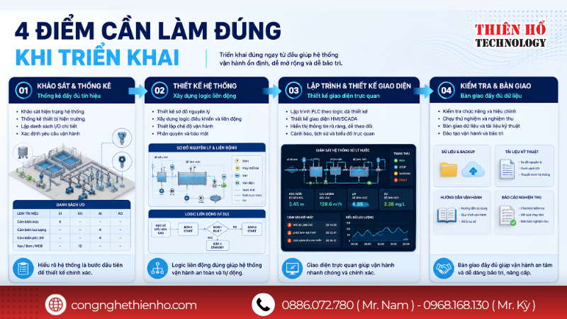 Sai lầm cần tránh khi triển khai PLC HMI cho hệ thống xử lý nước