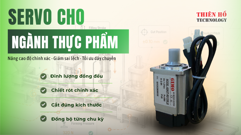 Servo cho ngành thực phẩm: Nâng cao độ chính xác và tối ưu dây chuyền 