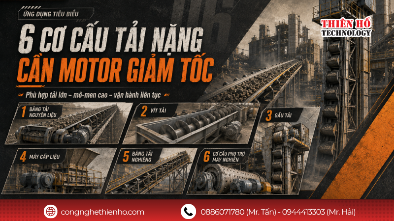Cách lựa chọn motor giảm tốc cho ngành xi măng theo từng cơ cấu