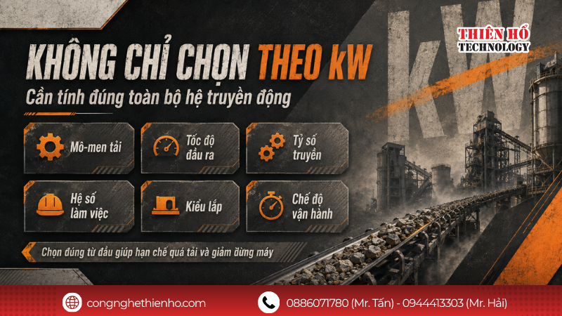 Dấu hiệu motor giảm tốc cho ngành xi măng được lựa chọn chưa phù hợp