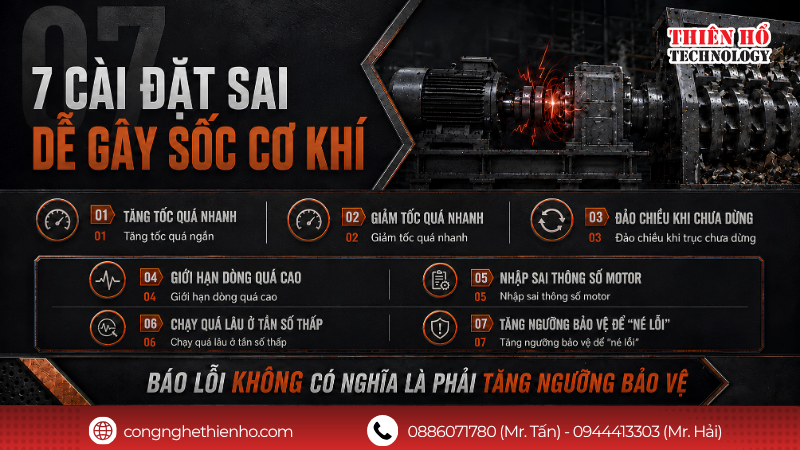 Những sai lầm thường gặp khi cài đặt biến tần cho máy nghiền rác