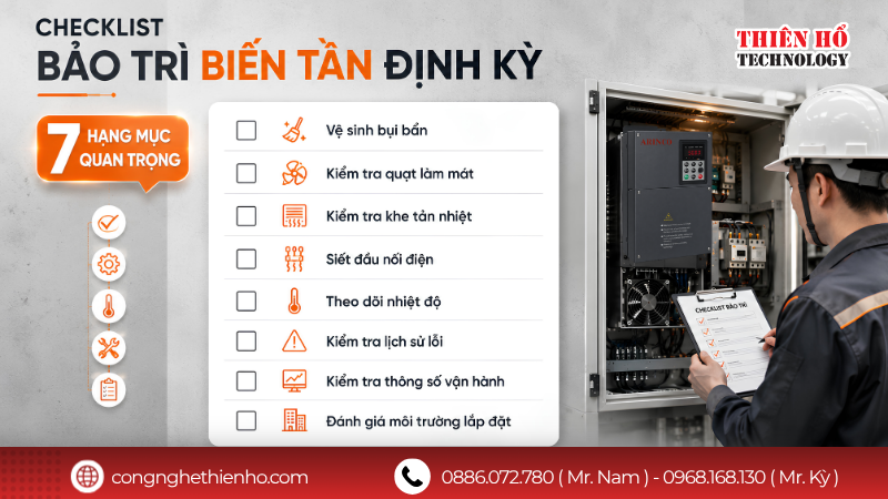 7 hạng mục bảo trì biến tần quan trọng doanh nghiệp nên thực hiện định kỳ