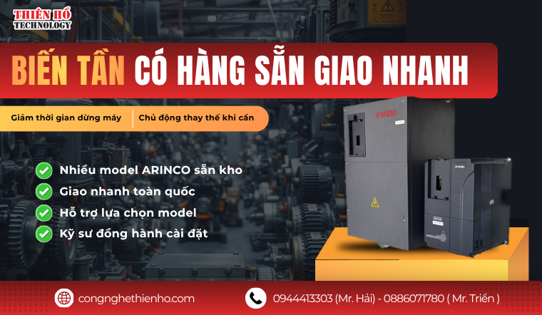 Biến tần có hàng sẵn giao nhanh - Giải pháp giúp doanh nghiệp giảm thời gian dừng máy