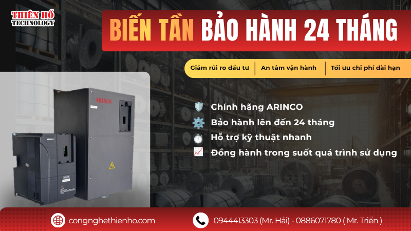 Biến tần bảo hành 24 tháng có thực sự đáng đầu tư? 5 lợi ích doanh nghiệp cần biết