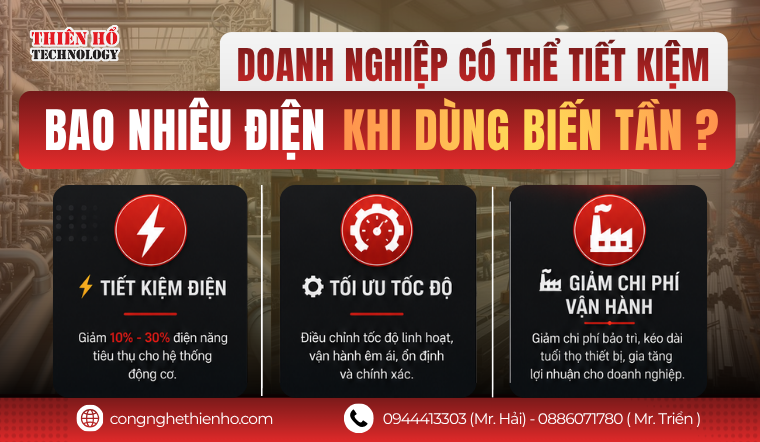 Doanh nghiệp có thể tiết kiệm bao nhiêu điện khi dùng biến tần?
