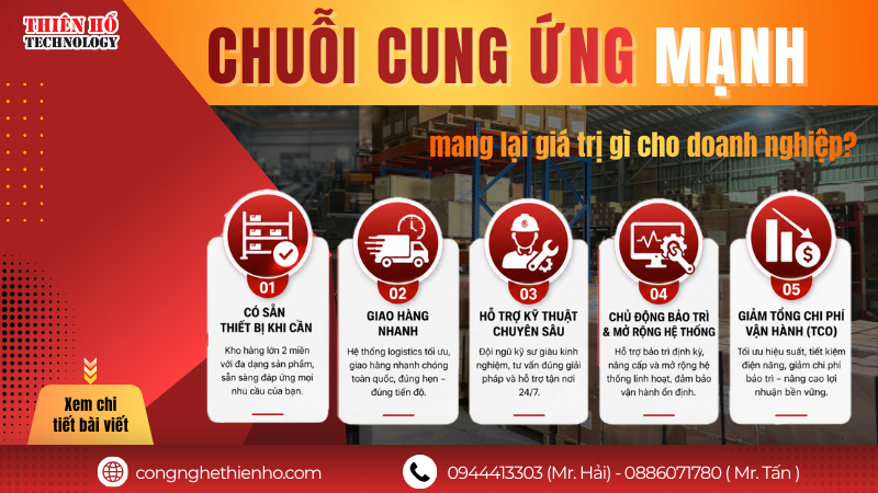 Những yếu tố tạo nên chuỗi cung ứng thiết bị công nghiệp đáng tin cậy