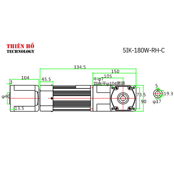 MOTOR GIẢM TỐC MINI 5IK180GU-YFT