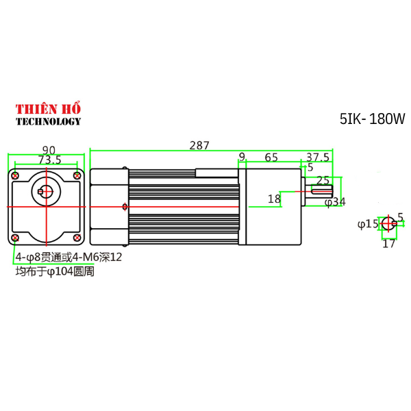 MOTOR GIẢM TỐC MINI 5IK180RGU-CF