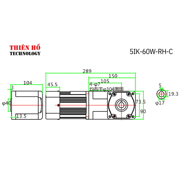 MOTOR GIẢM TỐC MINI 5IK60GU-CFT