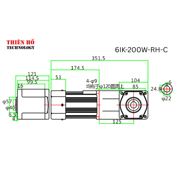 MOTOR GIẢM TỐC MINI 6IK200GU-YFT