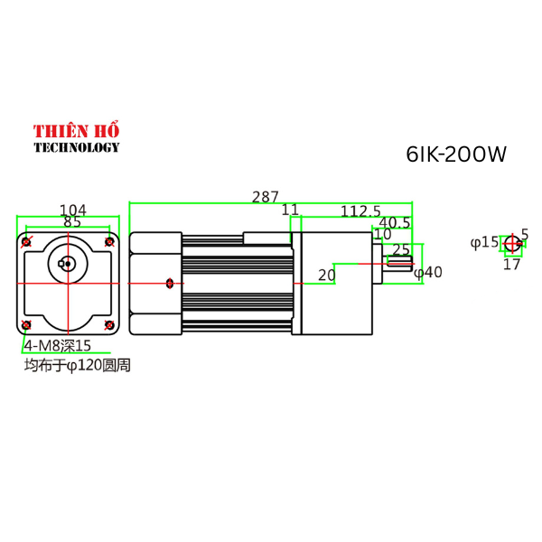 MOTOR GIẢM TỐC MINI 6IK200GU-YFT