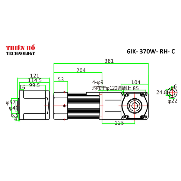 MOTOR GIẢM TỐC MINI 6IK370GU-YFT