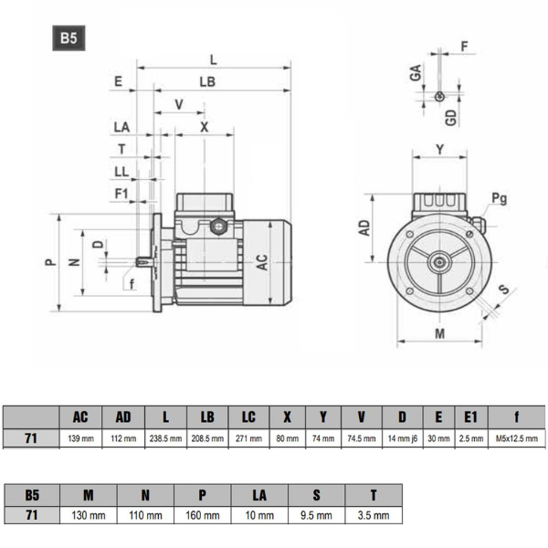 MOTOR GIẢM TỐC NMRV-040-5-71B5