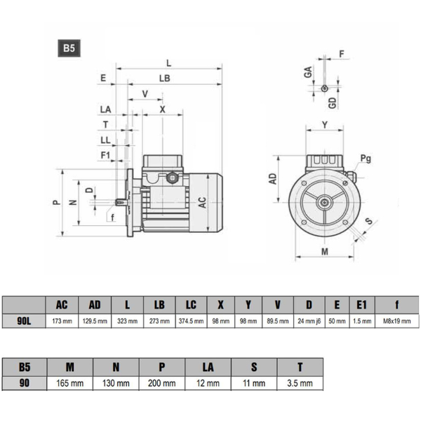 MOTOR GIẢM TỐC NMRV075-40-90B5