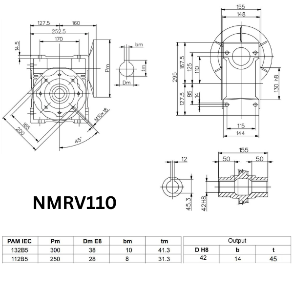 MOTOR GIẢM TỐC NMRV110-60-112B5